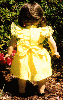 Yellow dress from back.